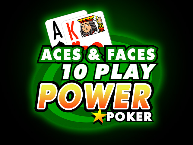 Aces & Faces - 10 Play Power Poker Video Poker  (Microgaming)