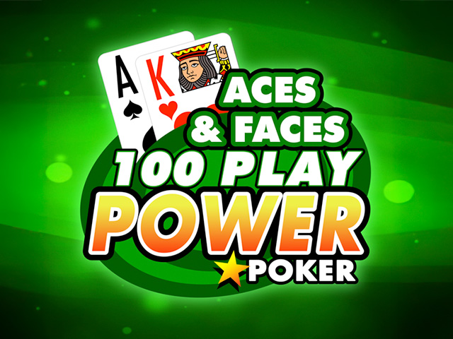 Aces and Faces - 100 Play Power Poker Video Poker  (Microgaming)