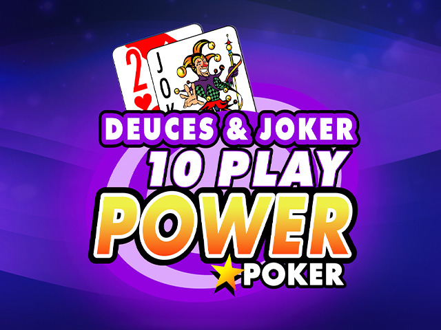 Deuces & Joker - 10 Play Power Poker Video Poker  (Microgaming)