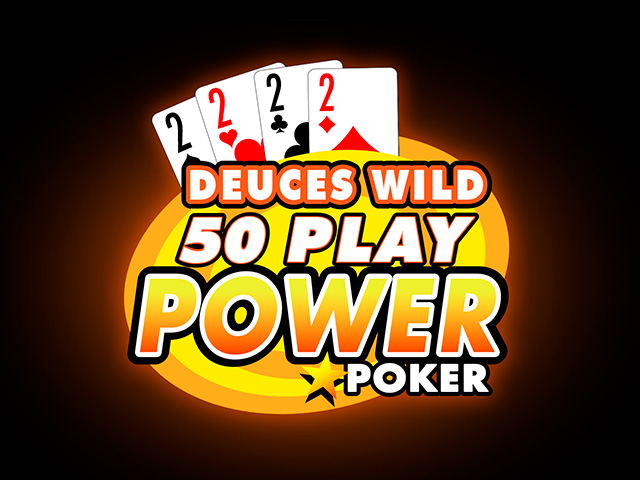 Deuces Wild - 50 Play Power Poker Video Poker  (Microgaming)