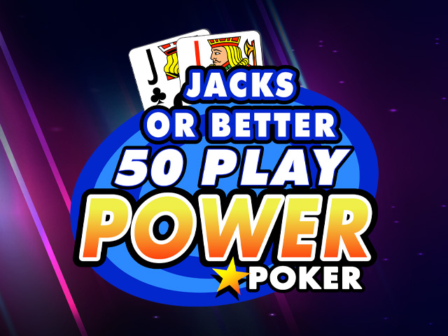 Jacks or Better - 50 Play Power Poker Video Poker  (Microgaming)